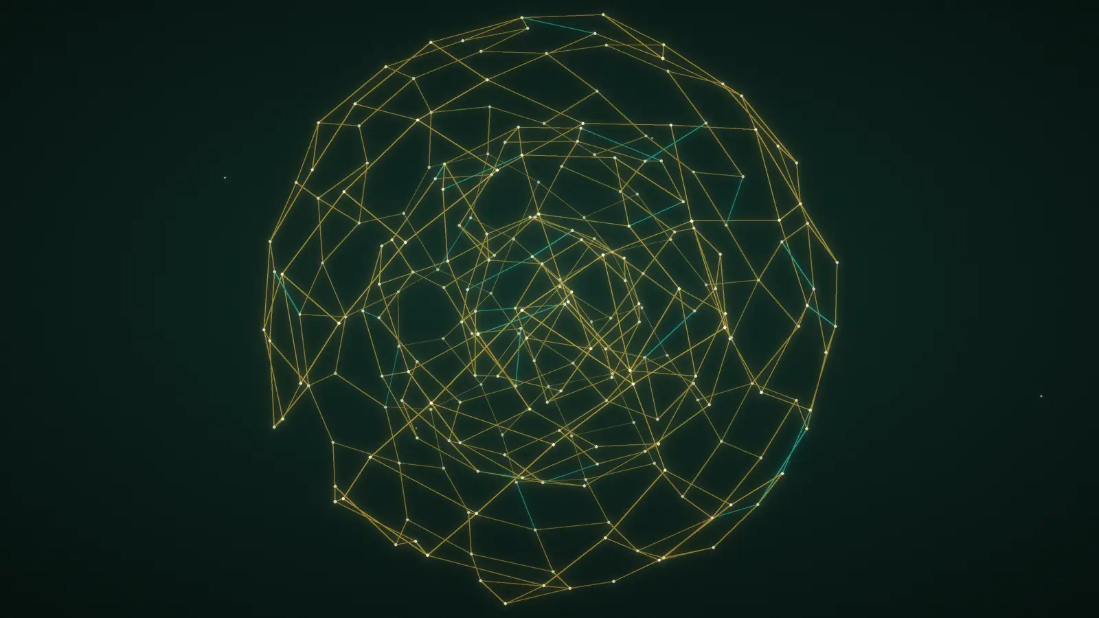 The completed golden lattice core, settled and glowing
